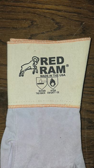 Luvas Soldador TIG Red Ram | Made in USA | Tamanho L | Certificadas CE