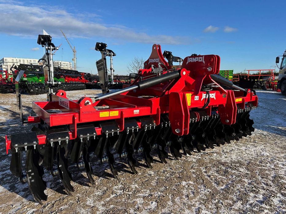 Brona talerzowa 4.0M Hydrauliczna Wał daszkowy Fi600mm JANPOL 5M 6M