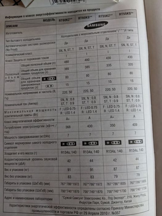 Холодильник Samsung