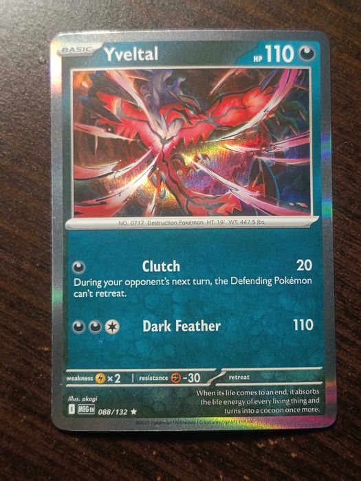 HOLO Yveltal 088/132 Karta POKEMON TCG Mega Evolution