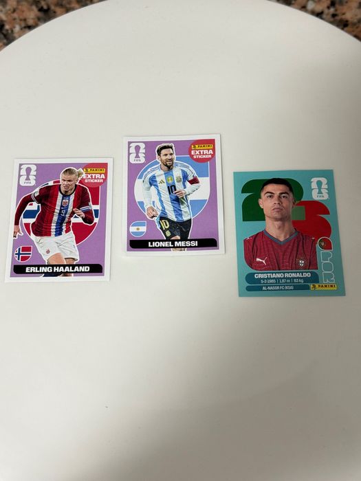 Cromos mundial 2026 Messi e Haaland Extra