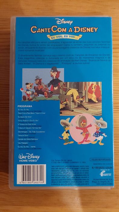 Cassetes VHS Cante com a Disney