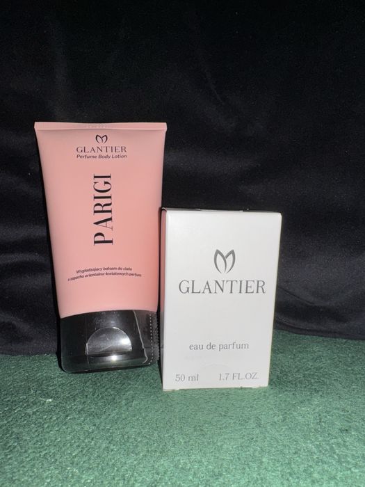 Zestaw kosmetyków Glantier unikat woda perfumowana 580 Rabanne Million Lucky balsam do ciała Parigi
