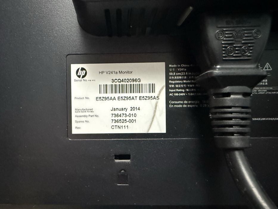 Monitor HP 24” V241a