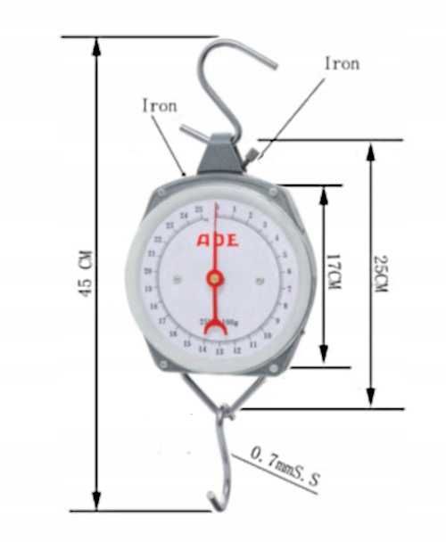 ADE M114800 STALOWA WAGA zawieszana hakowa DO 25kg NrW1