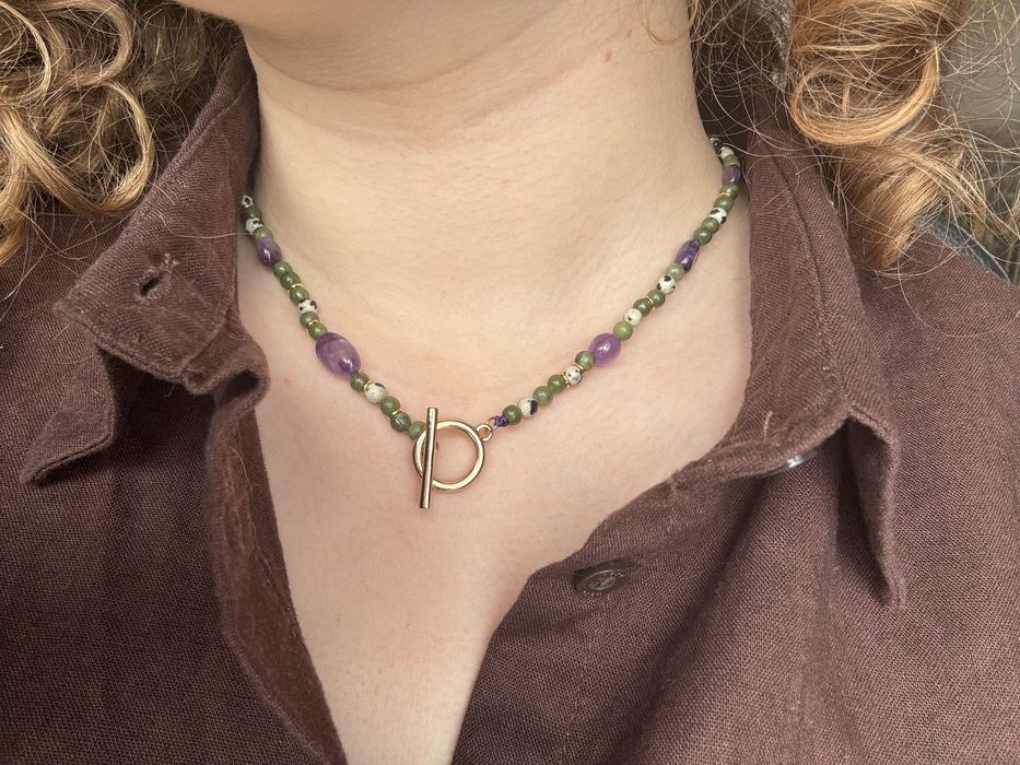 Naszyjnik handmade z naturalnych kamieni
