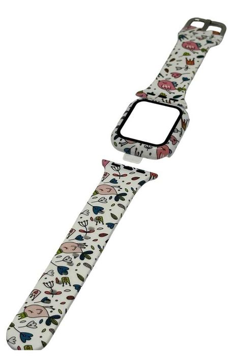 Apple Watch 40mm 2w1 Opaska Silikonowa Pasek +Szkło Hartowane kod 1623