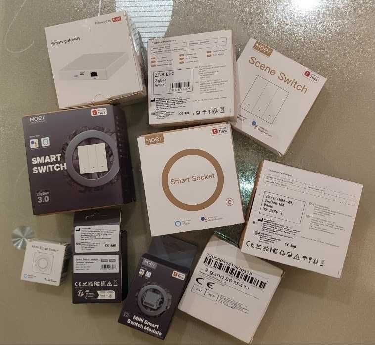 Moes Tuya Smart Zigbe выключатель розетка реле свитч