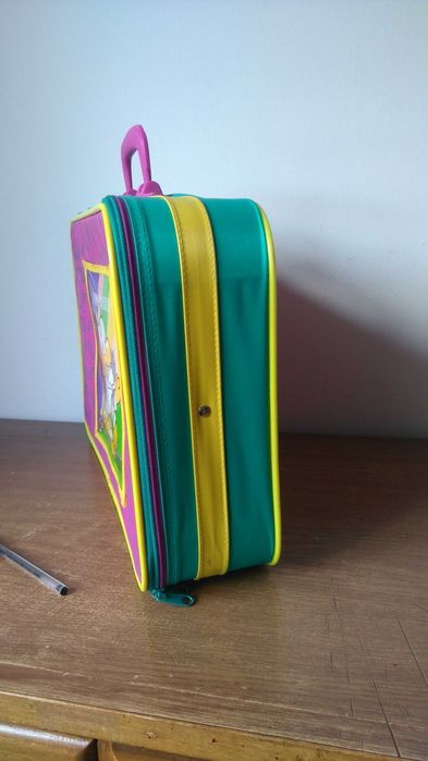 Mala de viagem de menina rosa e amarelo ALBIE & GIBIE