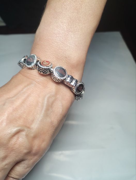 Браслет и 18 Шарм Marvel Человек-паукl серебро S925 стерлинг п