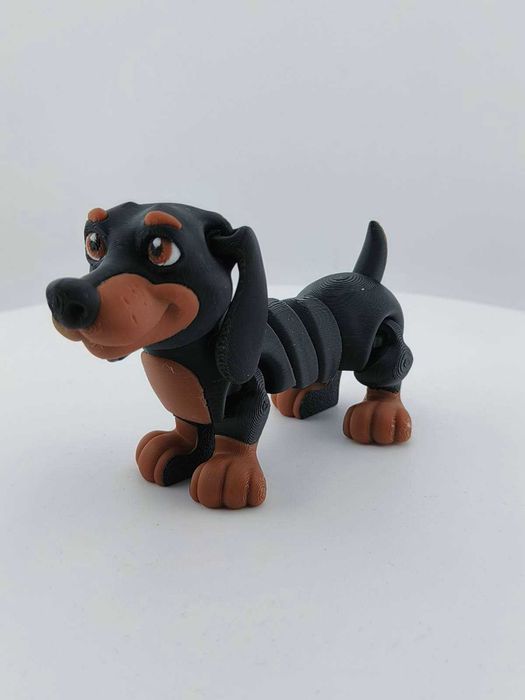 Jamnik Flexi 3D RUCHOMY  Figurka | Prezent dla psiarza Dekoracja