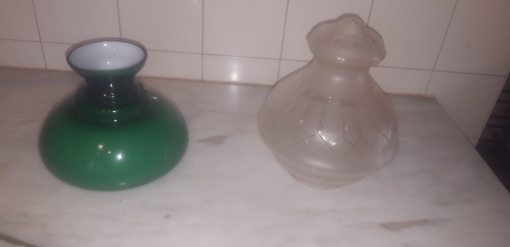 Conjunto de 2 Abajours de Candeeiros Antigos