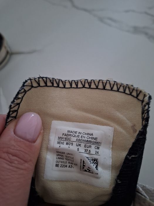 Długie trampki Converse rozmiar 37,5
