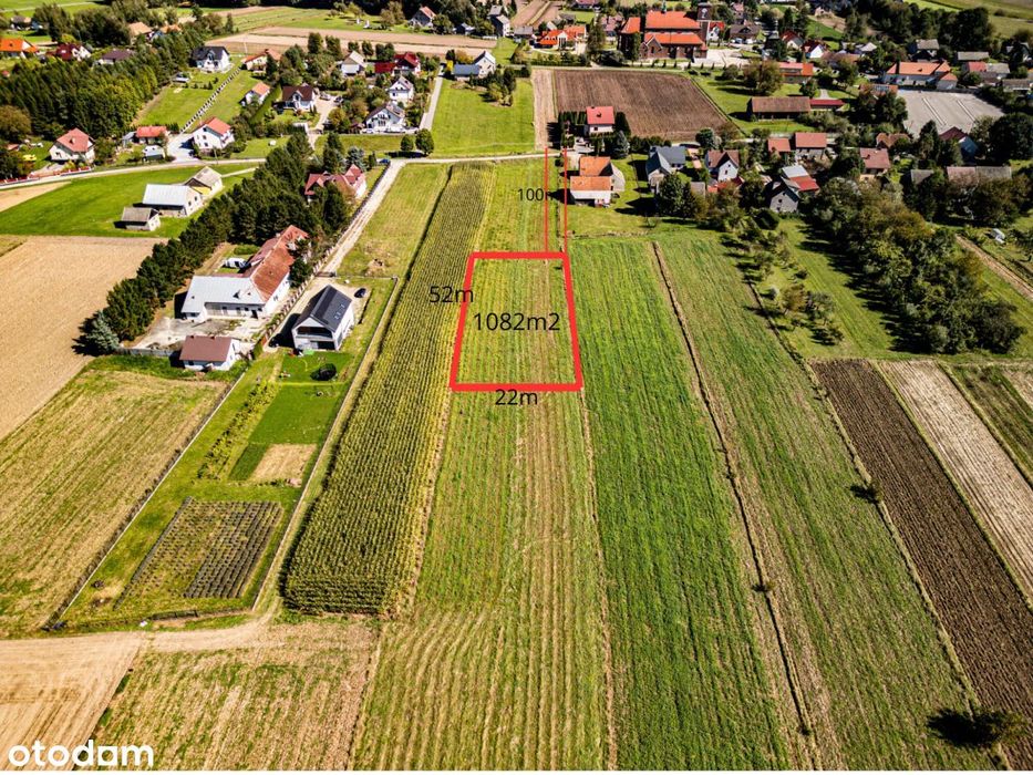 Widokowa działka budowlana 10arów + 65arów rolne