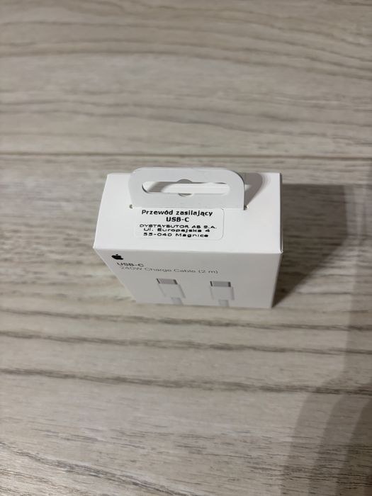 Kabel Apple USB-C do USB-C tkany 240W 2m Biały NOWY Euro RTV AGD