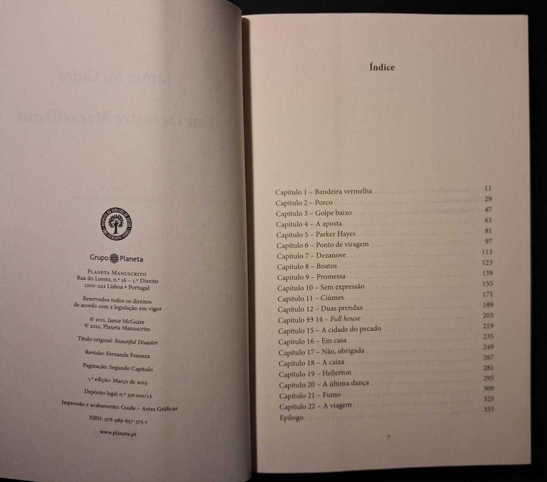 Livro "Um Desastre Maravilhoso" de Jamie McGuire