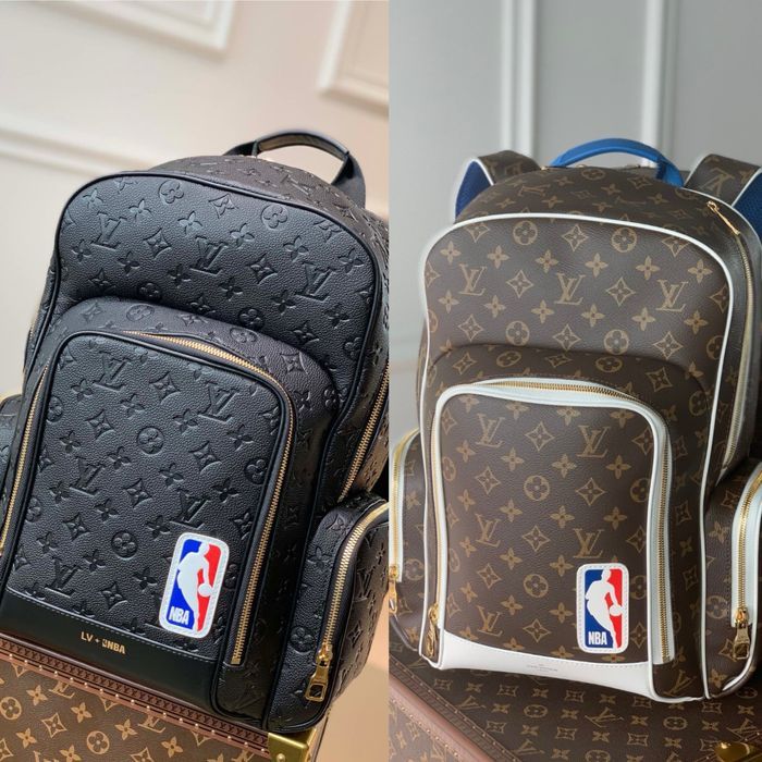 LOUIS VUITTON X NBA рюкзак мужской черный кожаный оригинал