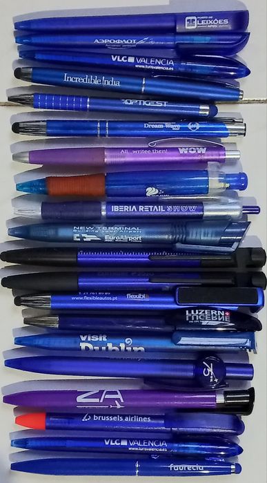 Canetas novas com publicidade