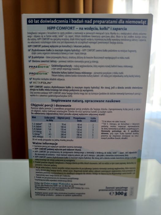 Mleko HIPP Comfort 1 praebiotyk + probiotyk