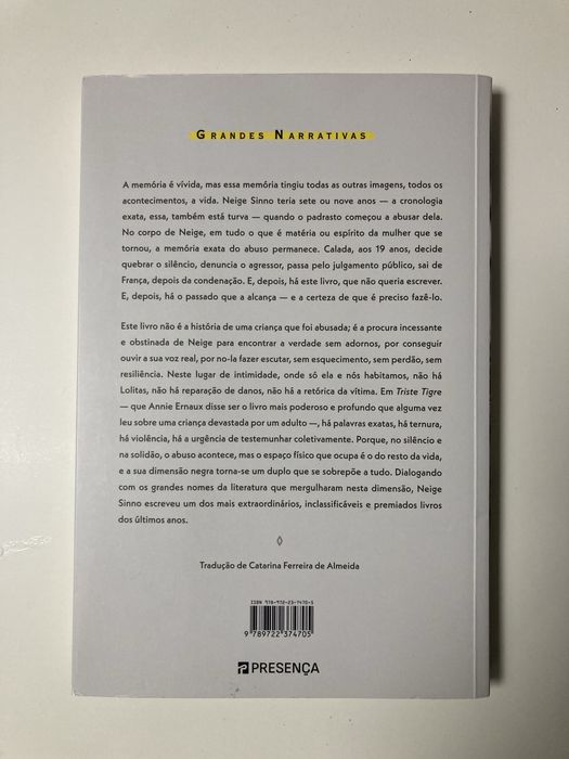 “Triste Tigre” de Neige Sinno