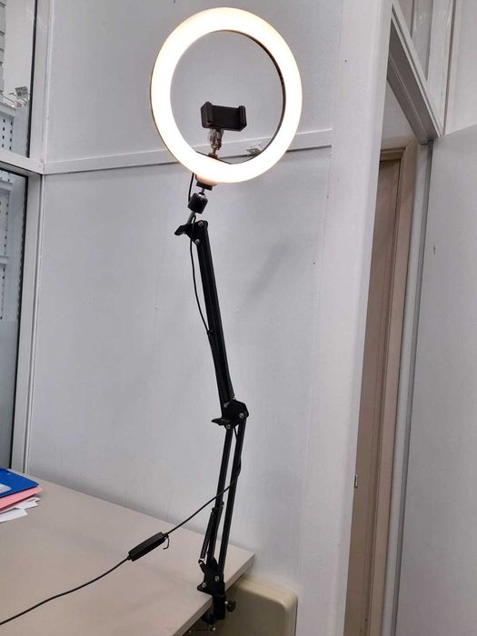 Ring Light com Suporte para Mesa e Telemóvel - NOVA