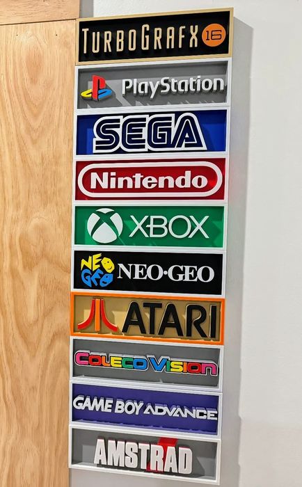 Placas decorativas de consolas retro 3D