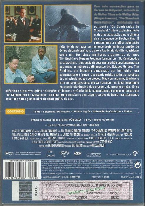 Os Condenados de Shawshank (série Y) (1994)