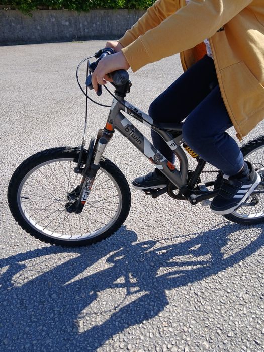 Bicicleta B'Twin Rockrider - roda 20  Full Suspension juvenil