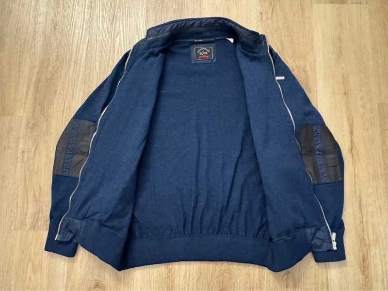 Paul & Shark yachting Bomber Wool Leather Nylon  L kurtka premium nowa