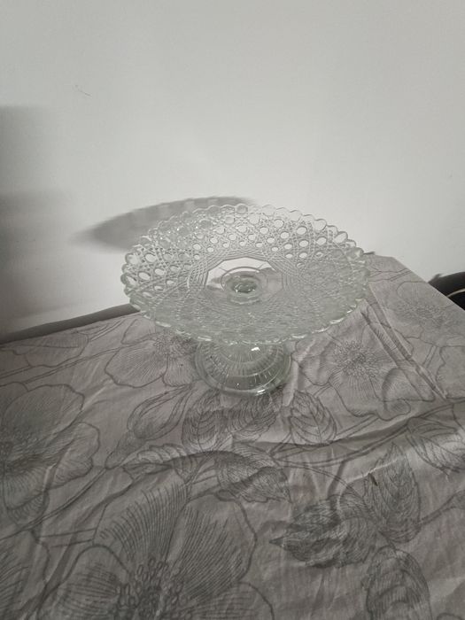 Patera na ciasto kryształ prl