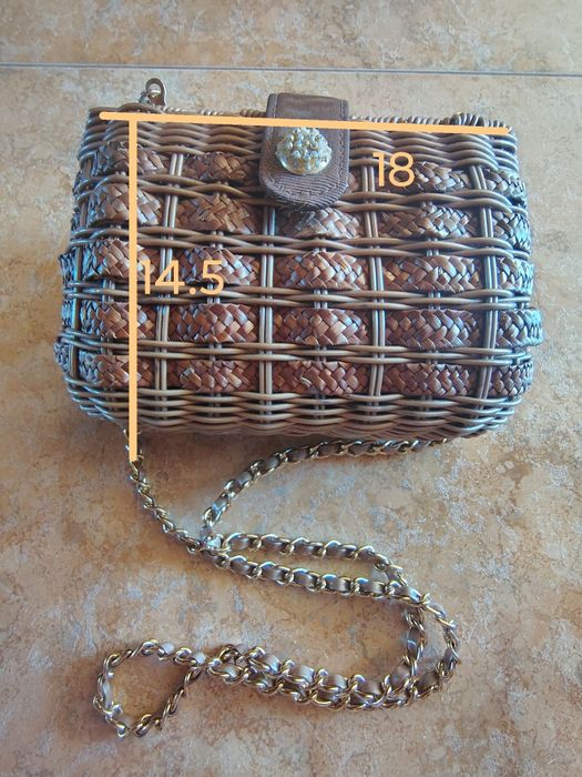 Вінтажна плетена сумка з ротангу J.MaLaughlin Christina Crossbody