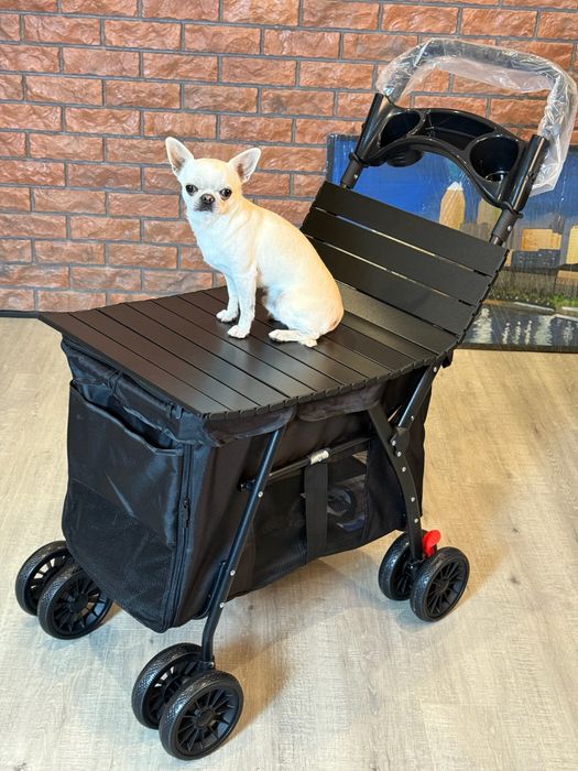 Візочок для виставки, зооколяска, зі столиком, коляска для собак, кота