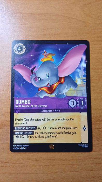 LORCANA カード Oryginalna karta Disney Lorcana TCG - Dumbo Legendary Near