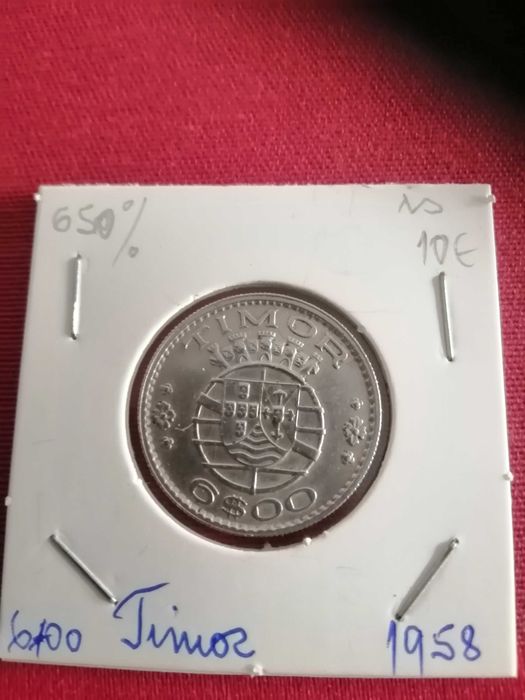 Ancient Provincial Coins: India and Timor, and 100 Reis of King Manuel, 1909