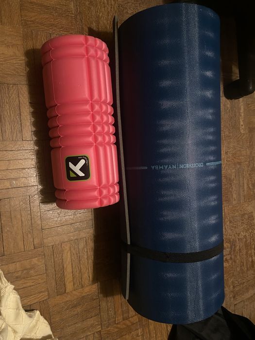 Tapete e rolo fitness