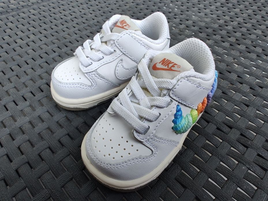 Nike Dunk Low Rainbow Lace Swoosh buciki dla dziecka 18,5
