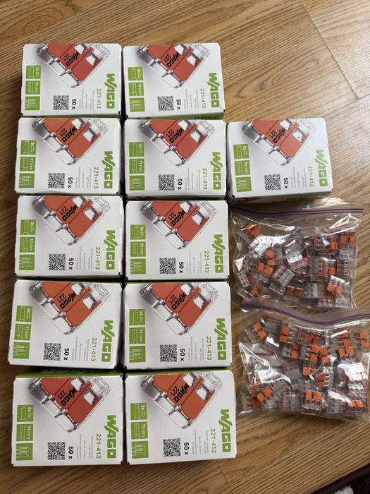 WAGO 3,5,8 клеммы (оригинал,)— 50, 25, 100 шт в упаковке