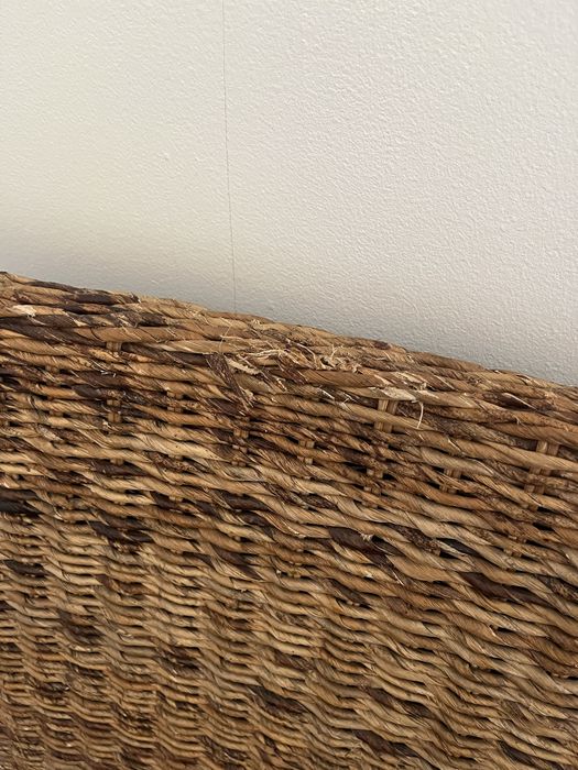 Conjunto cadeiroes de palha e madeira