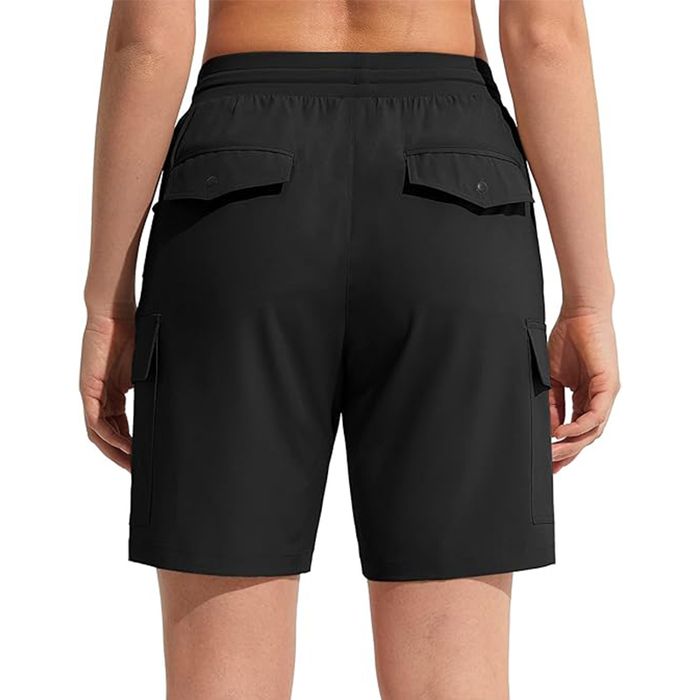 Spodenki damskie trekkingowe cargo XL czarne