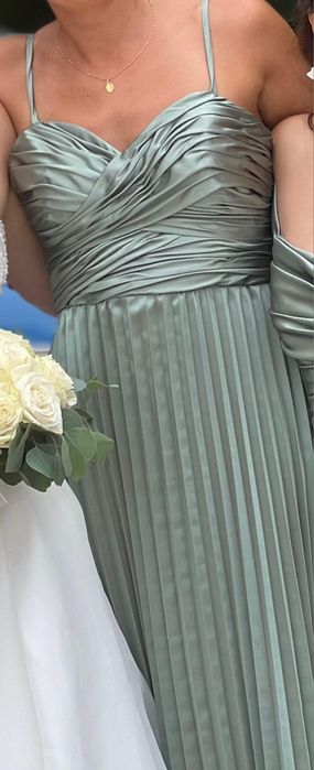 Vestido verde cerimónia