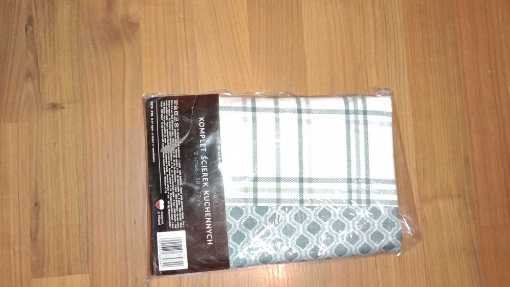 Ścierki Kuchenne 100% Bawełna 50x70cm Komplet 3 szt. NOWE w Opakowaniu