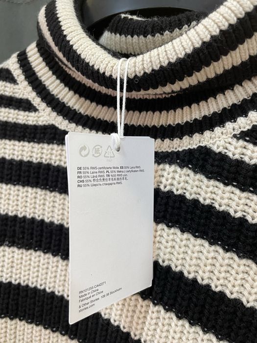 Camisola Other Stories às riscas de lã e algodão tamanho M nova