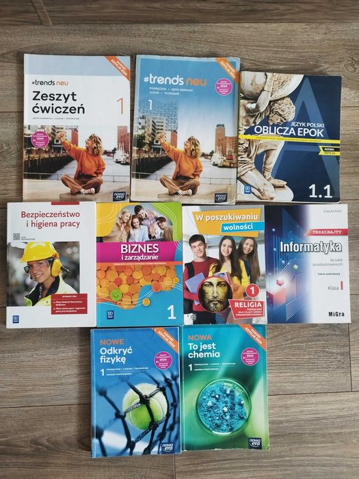 Zestaw podręczników do klasy 1 Ponadpodstawowej