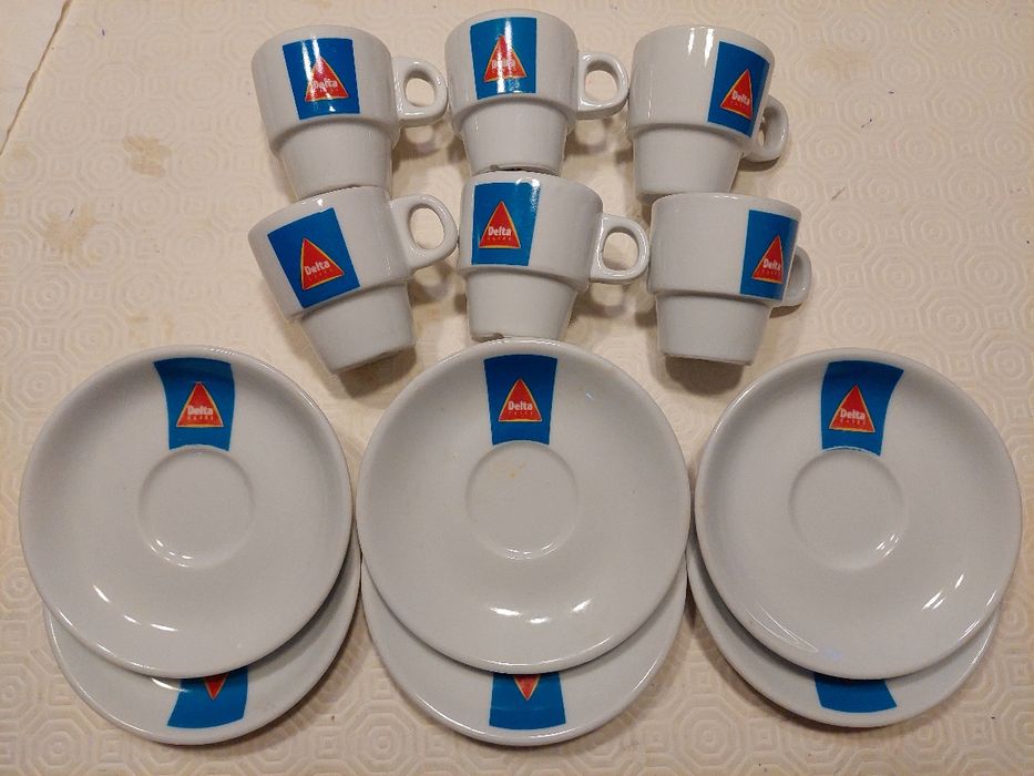 6 chávenas e 6 pires "Delta"