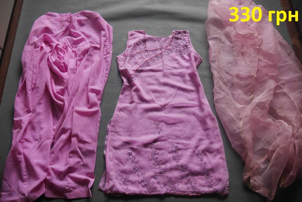 Размер 50 Индийский восточный костюм, пенджаби, сари индийское