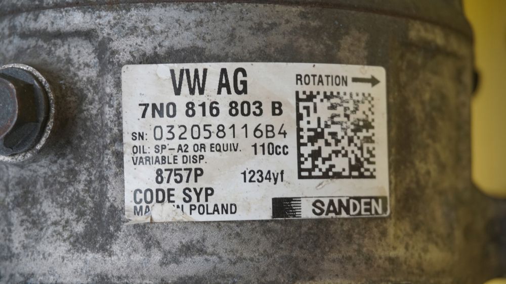 ALHAMBRA SHARAN 2.0 TDI 18r 150KM DFL sprezarka klimatyzacji 7N0816803B