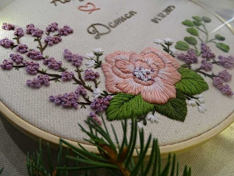 Haft ręczny - Pamiątka Ślubu, Prezent na ślub, dla rodziców, dziadków