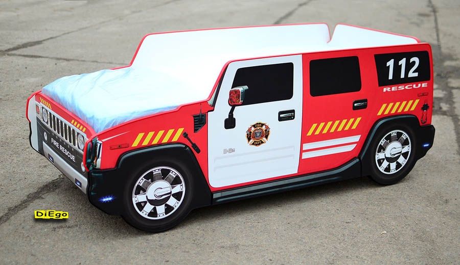 Лiжко пожежна машина (Кровать Пожарная машина Джип Diego)