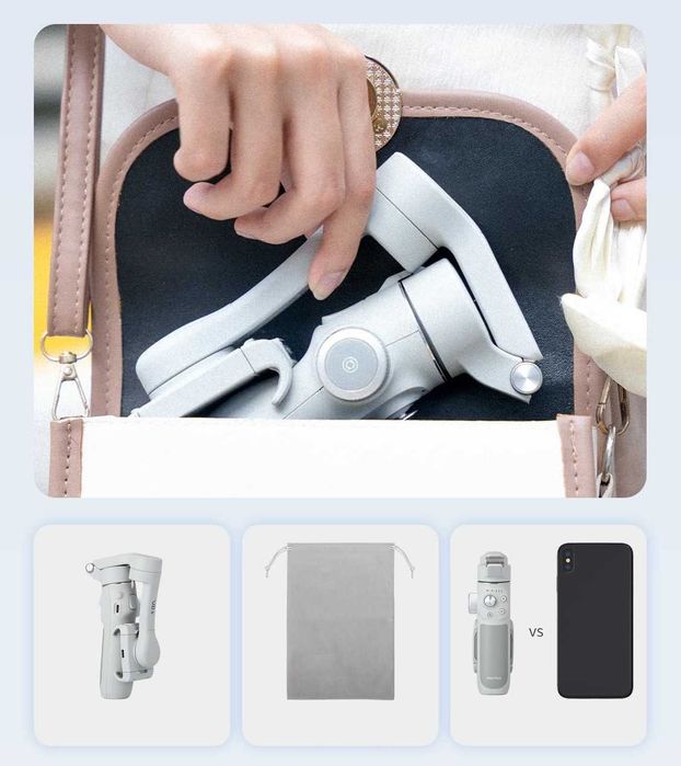 FEIYUTECH Vimble 4SE Gimbal 3-Osiowy Do Telefonu 4K AI Tracking Bluetooth