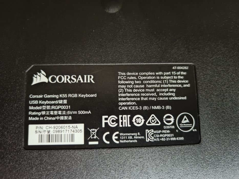 Klawiatura gamingowa Corsair